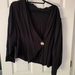 Black long sleeved casual shirt for special occasions.!